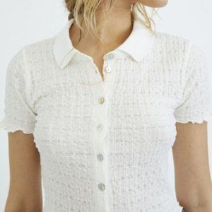 NWT UO Downtown Button-Up Polo Top